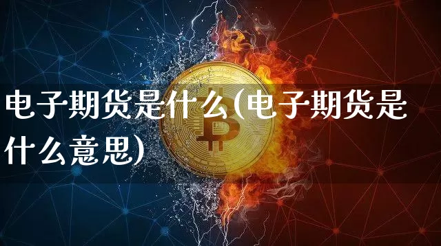 电子期货是什么(电子期货是什么意思)_https://www.hbxfywj.com_基金知识_第1张