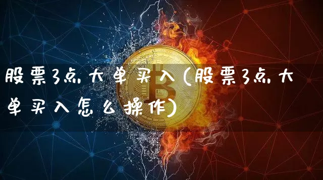 股票3点大单买入(股票3点大单买入怎么操作)_https://www.hbxfywj.com_期货知识_第1张