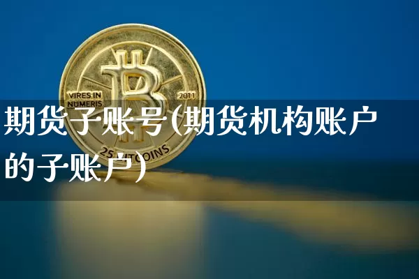 期货子账号(期货机构账户的子账户)_https://www.hbxfywj.com_基金知识_第1张