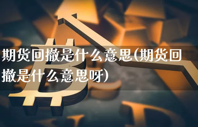 期货回撤是什么意思(期货回撤是什么意思呀)_https://www.hbxfywj.com_基金知识_第1张