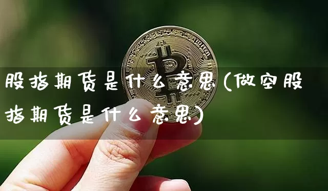 股指期货是什么意思(做空股指期货是什么意思)_https://www.hbxfywj.com_基金知识_第1张