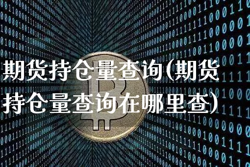 期货持仓量查询(期货持仓量查询在哪里查)_https://www.hbxfywj.com_期货知识_第1张