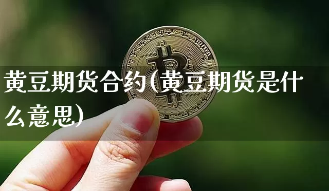 黄豆期货合约(黄豆期货是什么意思)_https://www.hbxfywj.com_基金知识_第1张