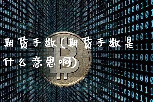 期货手数(期货手数是什么意思啊)_https://www.hbxfywj.com_证券知识_第1张