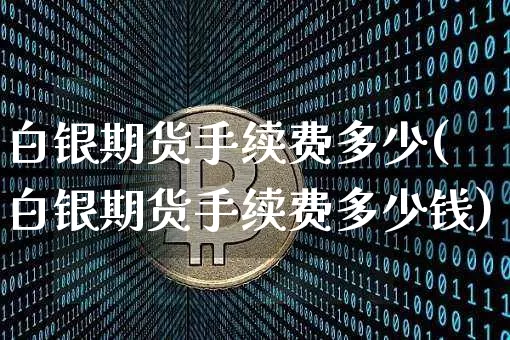 白银期货手续费多少(白银期货手续费多少钱)_https://www.hbxfywj.com_证券知识_第1张