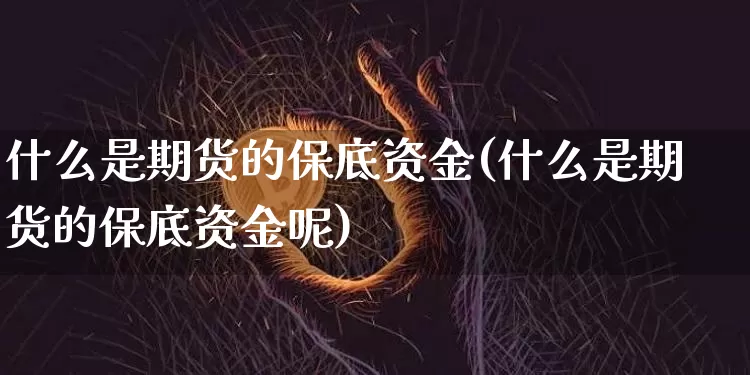 什么是期货的保底资金(什么是期货的保底资金呢)_https://www.hbxfywj.com_股票知识_第1张
